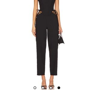 NWT Camila Coelho Black Trouser Tie Pants